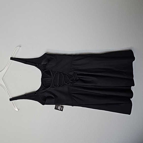 Torrid NWT size large black corset shape Bathing Suit swim dress - Picture 8 of 12